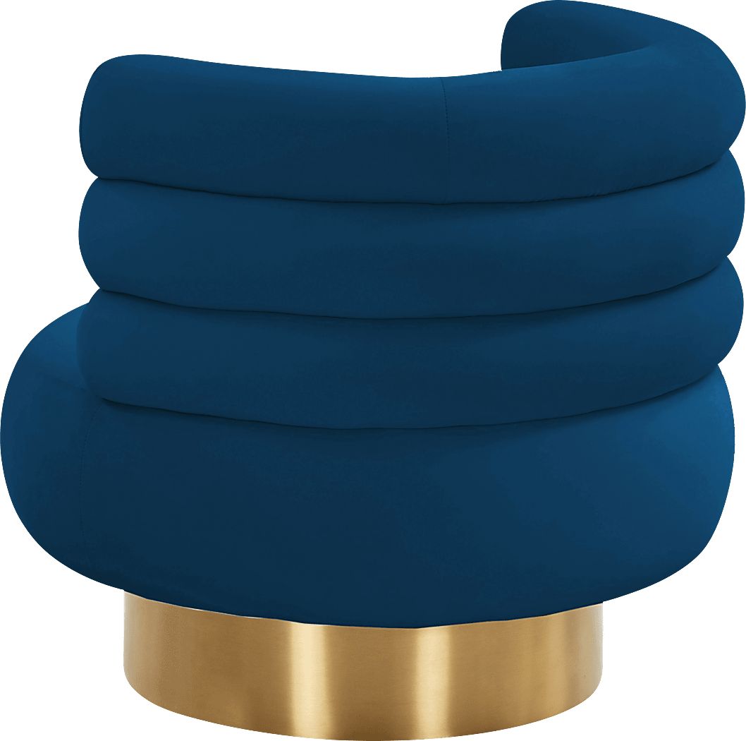 Retro Nest Navy Swivel Chair