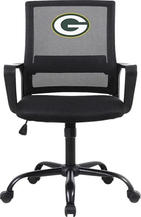 Tough Match NFL Green Bay Packers Black Desk Chair