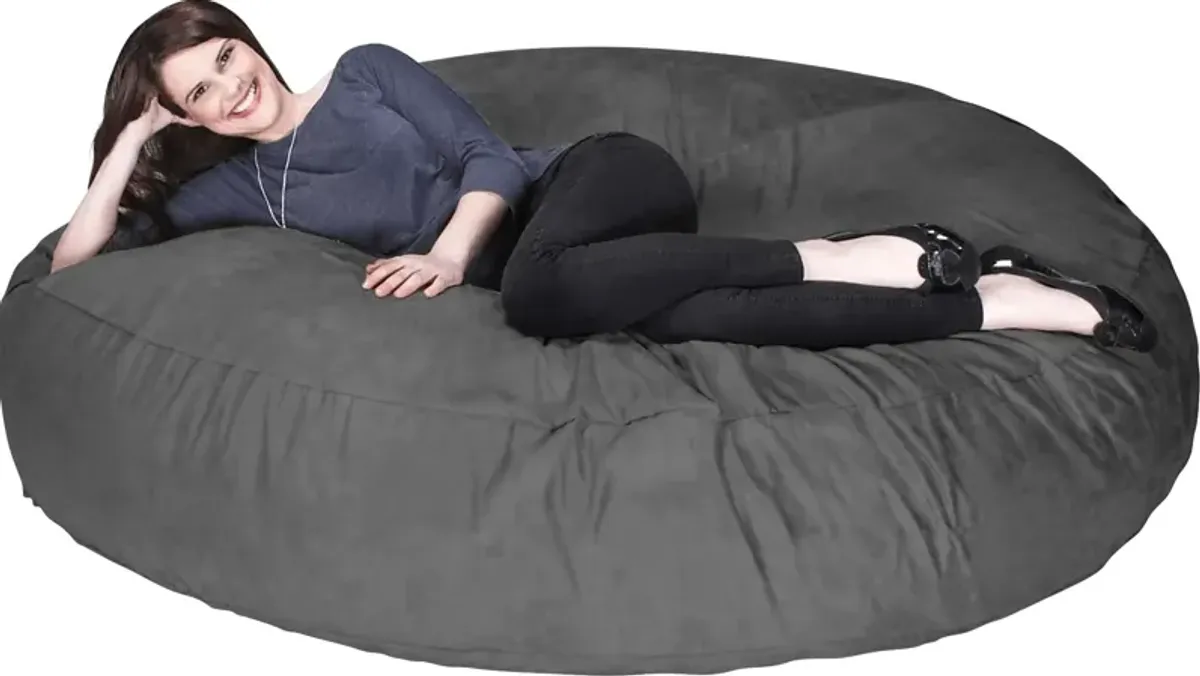 Lazy Dayz Gray Bean Bag Chair