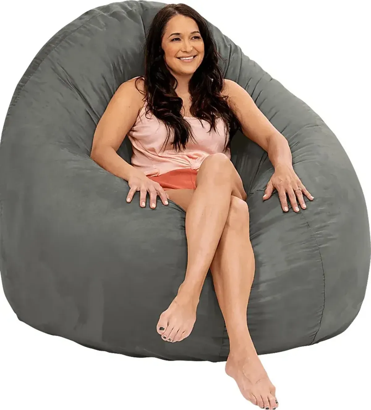 Lazy Dayz Gray Bean Bag Chair