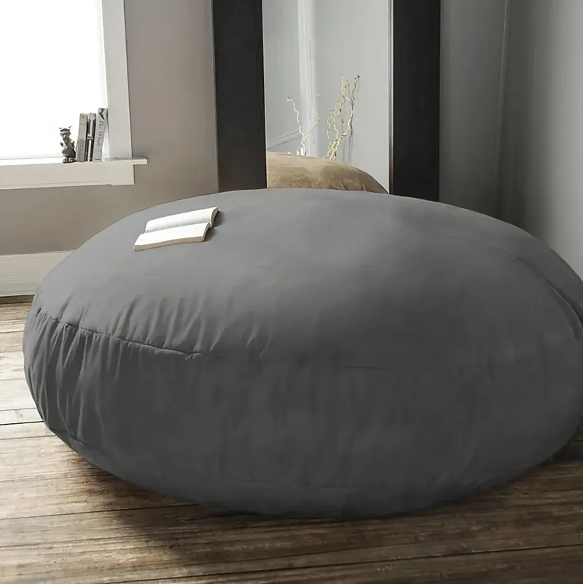 Lazy Dayz Gray Bean Bag Chair