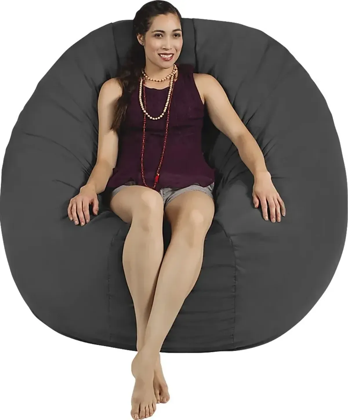 Lazy Dayz Gray Bean Bag Chair