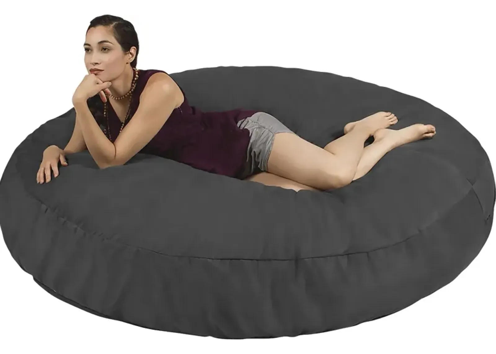 Lazy Dayz Gray Bean Bag Chair