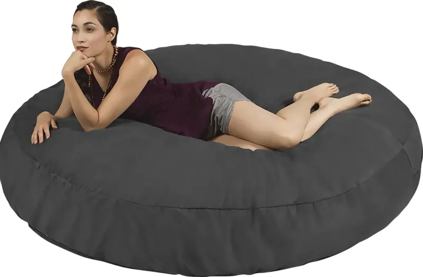 Lazy Dayz Gray Bean Bag Chair