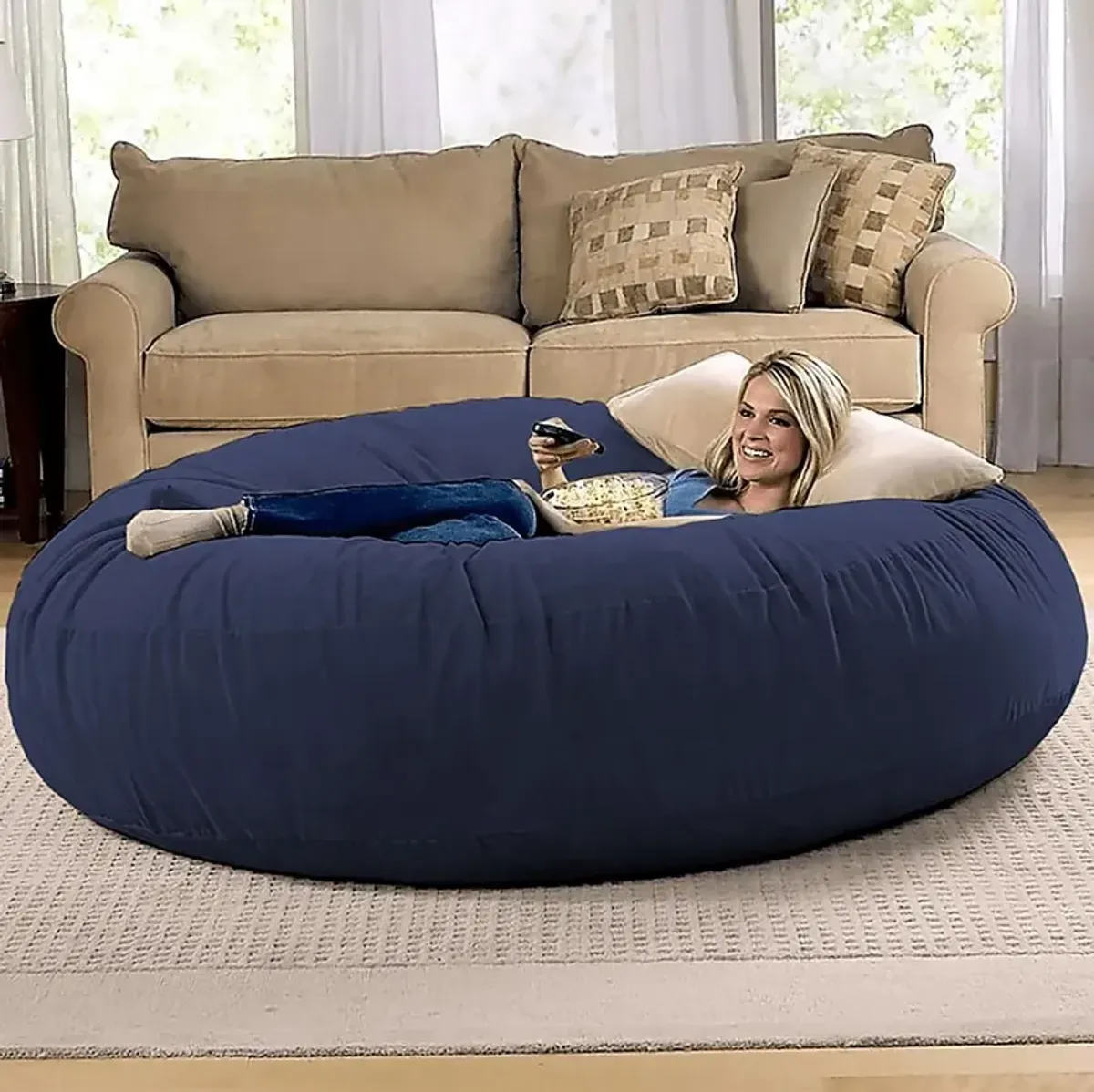 Lazy Dayz Navy Bean Bag Chair