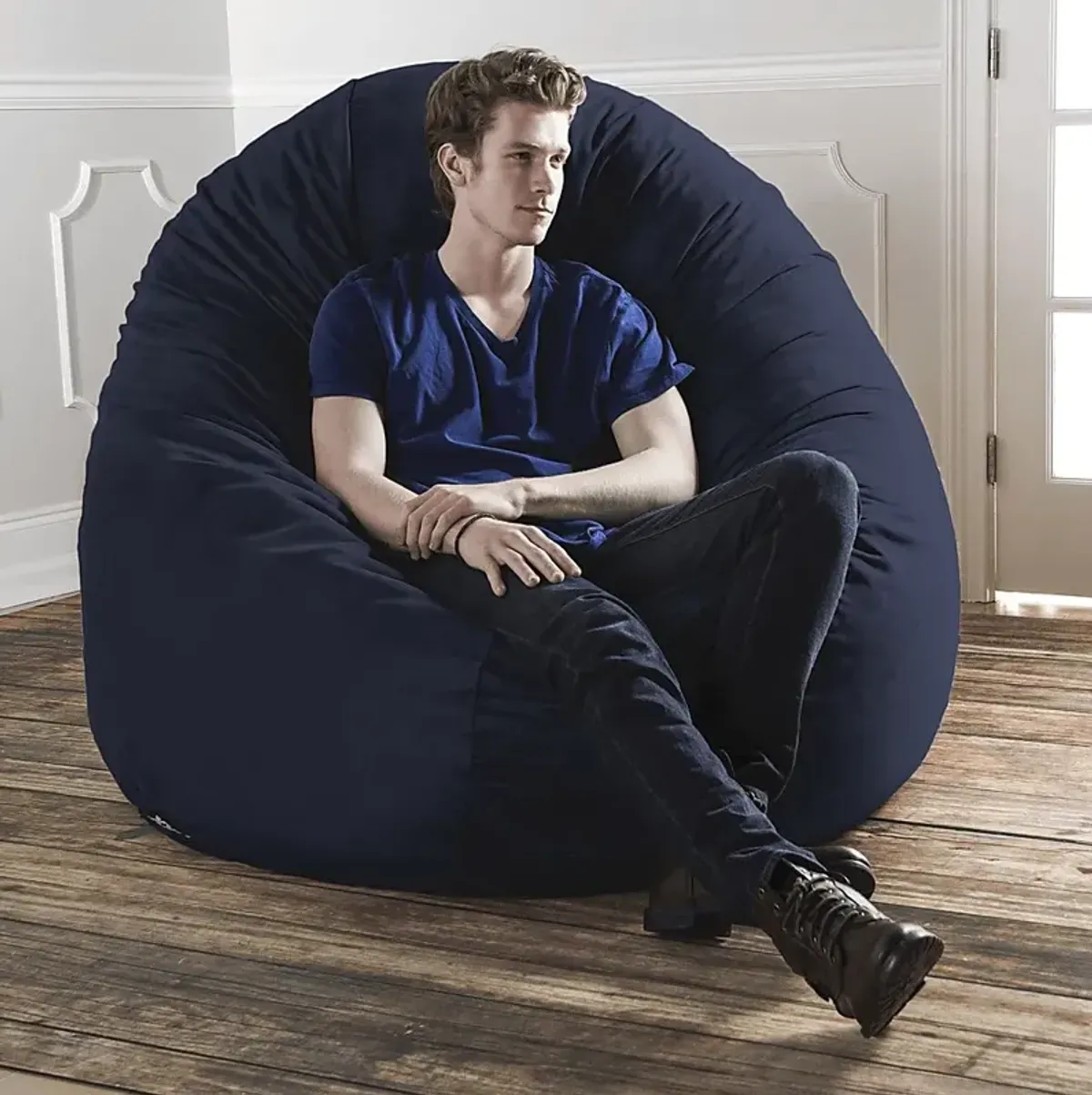 Lazy Dayz Navy Bean Bag Chair