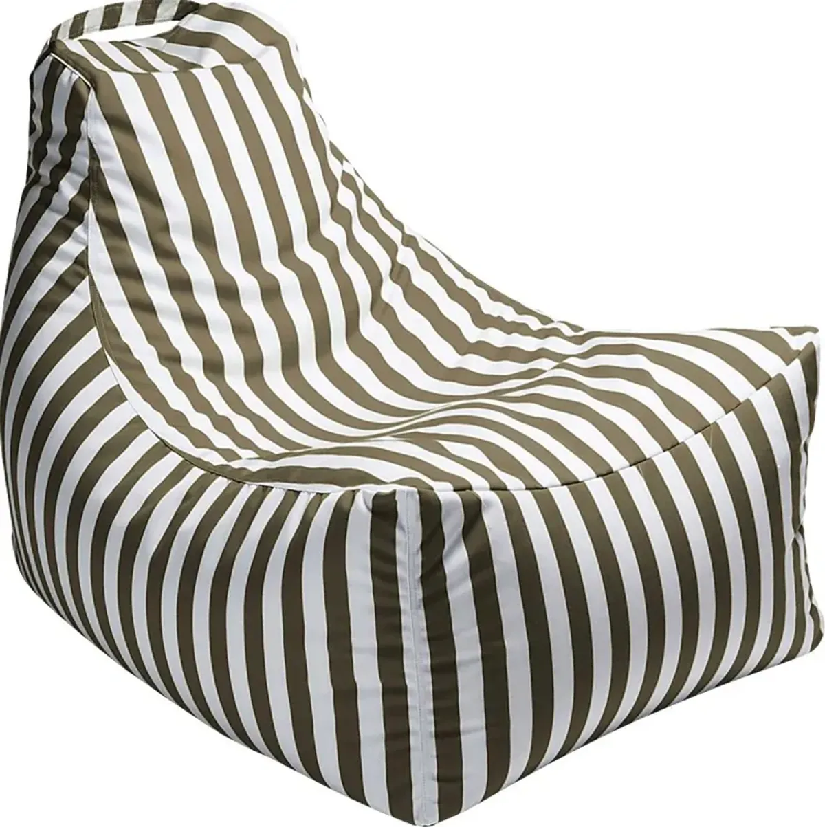 Kids Summerly Taupe/White Indoor/Outdoor Bean Bag Chair