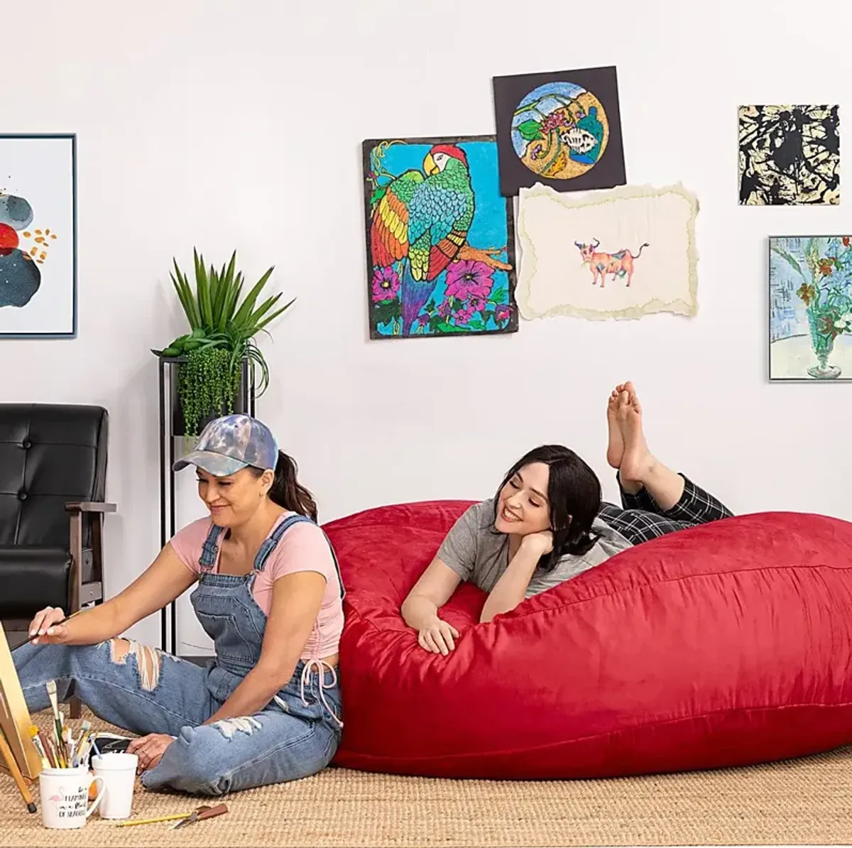 Lazy Dayz Red Bean Bag Chair