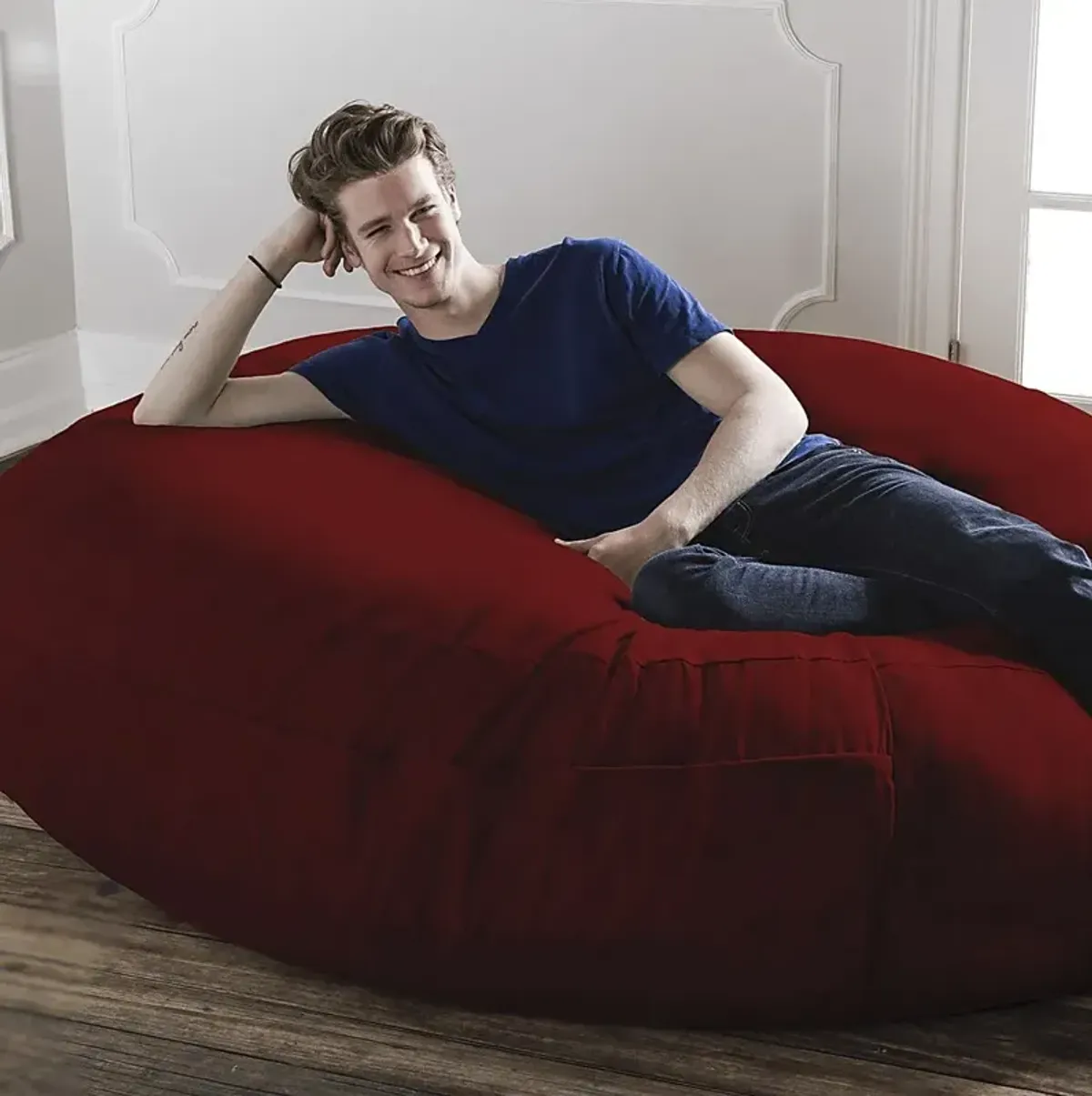Lazy Dayz Red Bean Bag Chair