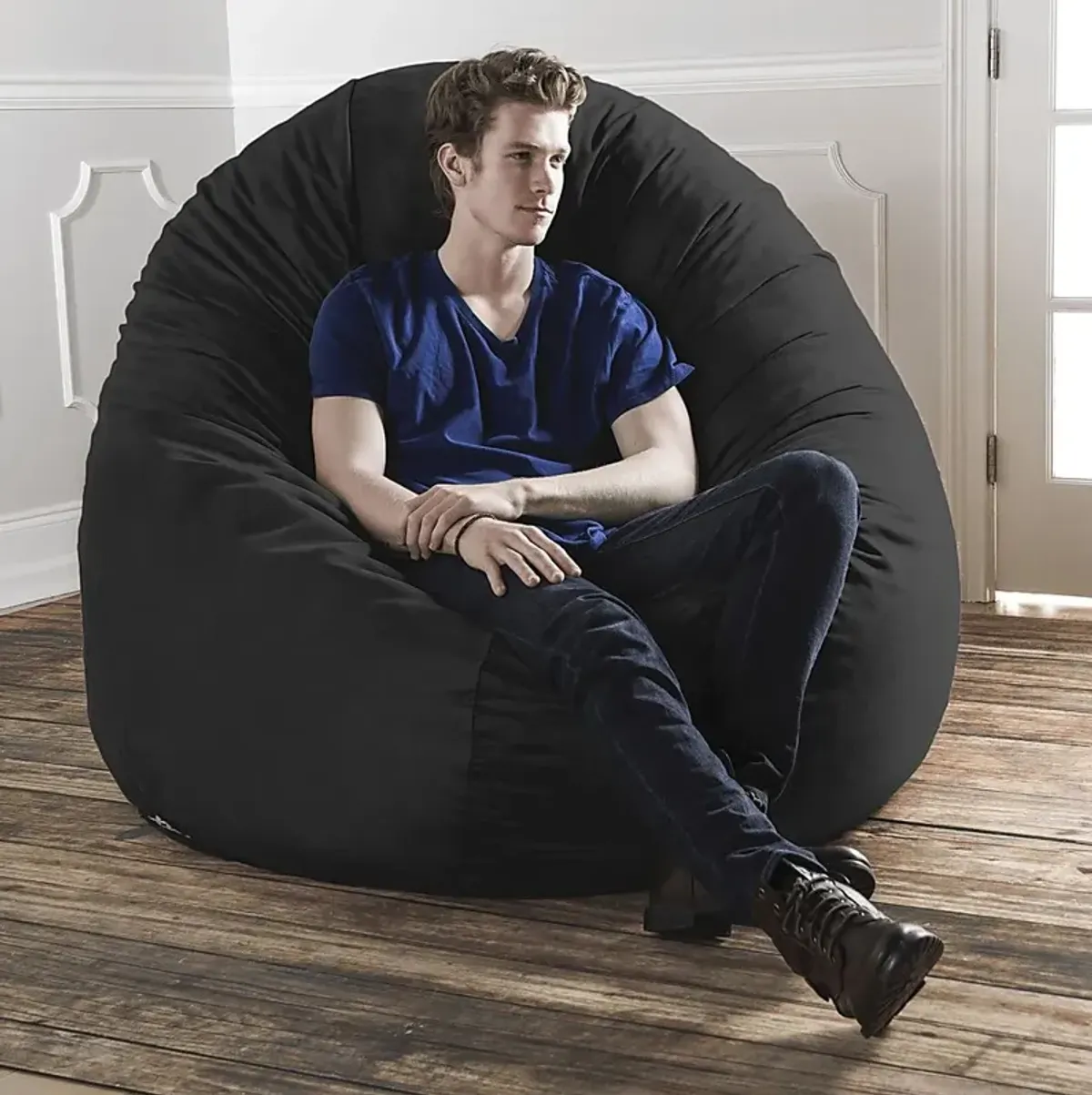 Lazy Dayz Black Bean Bag Chair