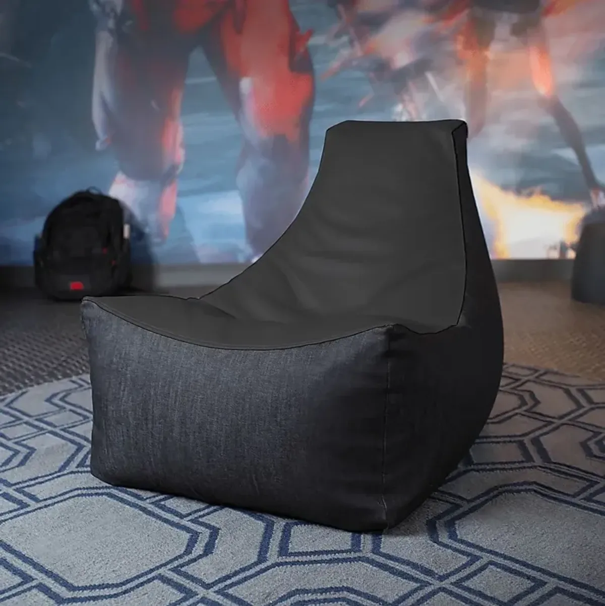 Kids Azani Black Gaming Bean Bag Chair