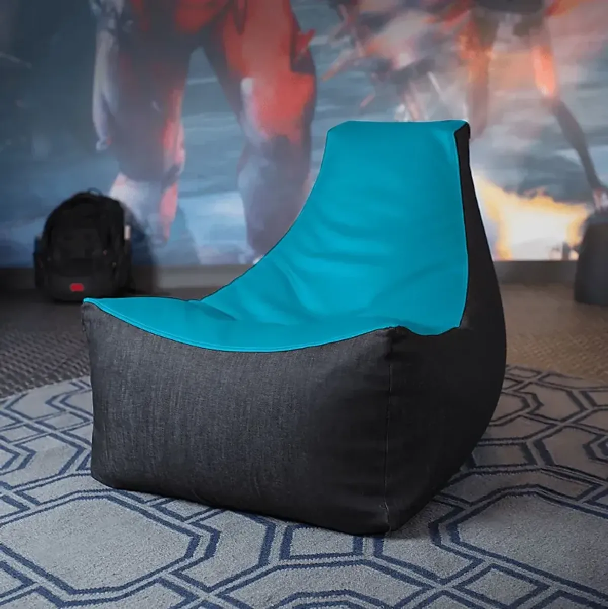 Kids Azani Blue Gaming Bean Bag Chair