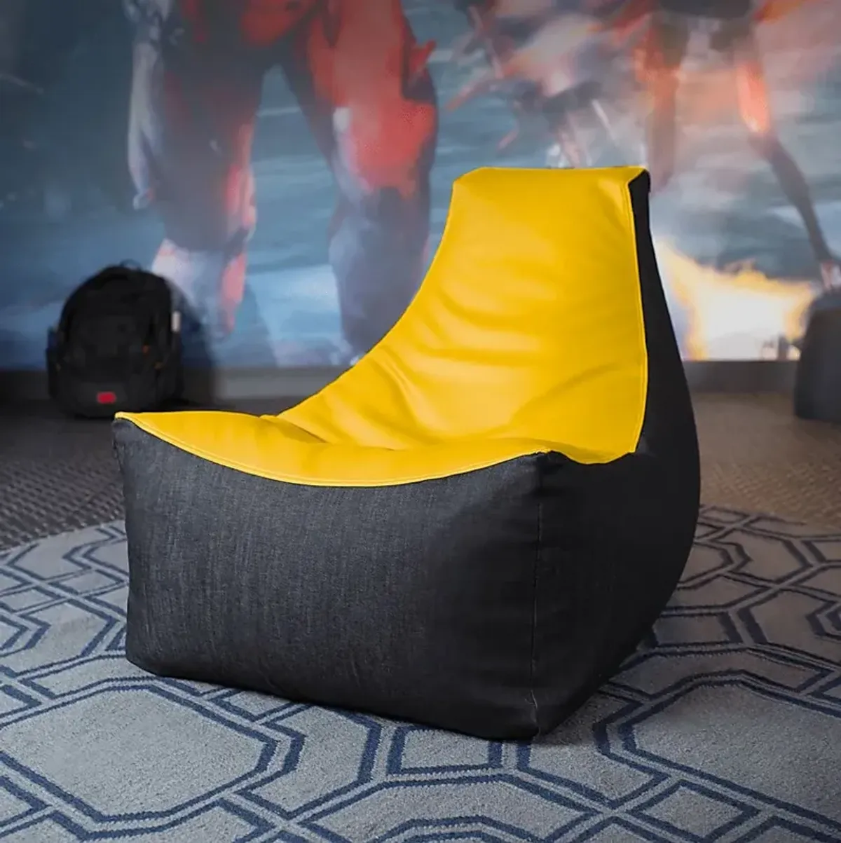 Kids Azani Yellow Gaming Bean Bag Chair