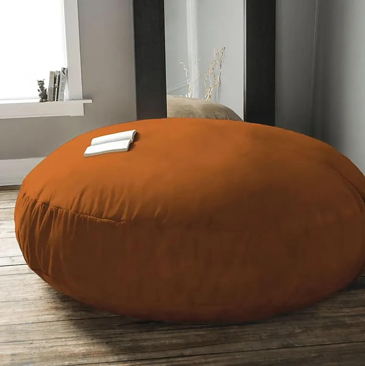 Lazy Dayz Orange Bean Bag Chair