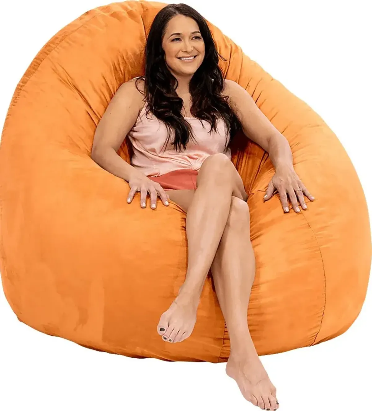 Lazy Dayz Orange Bean Bag Chair