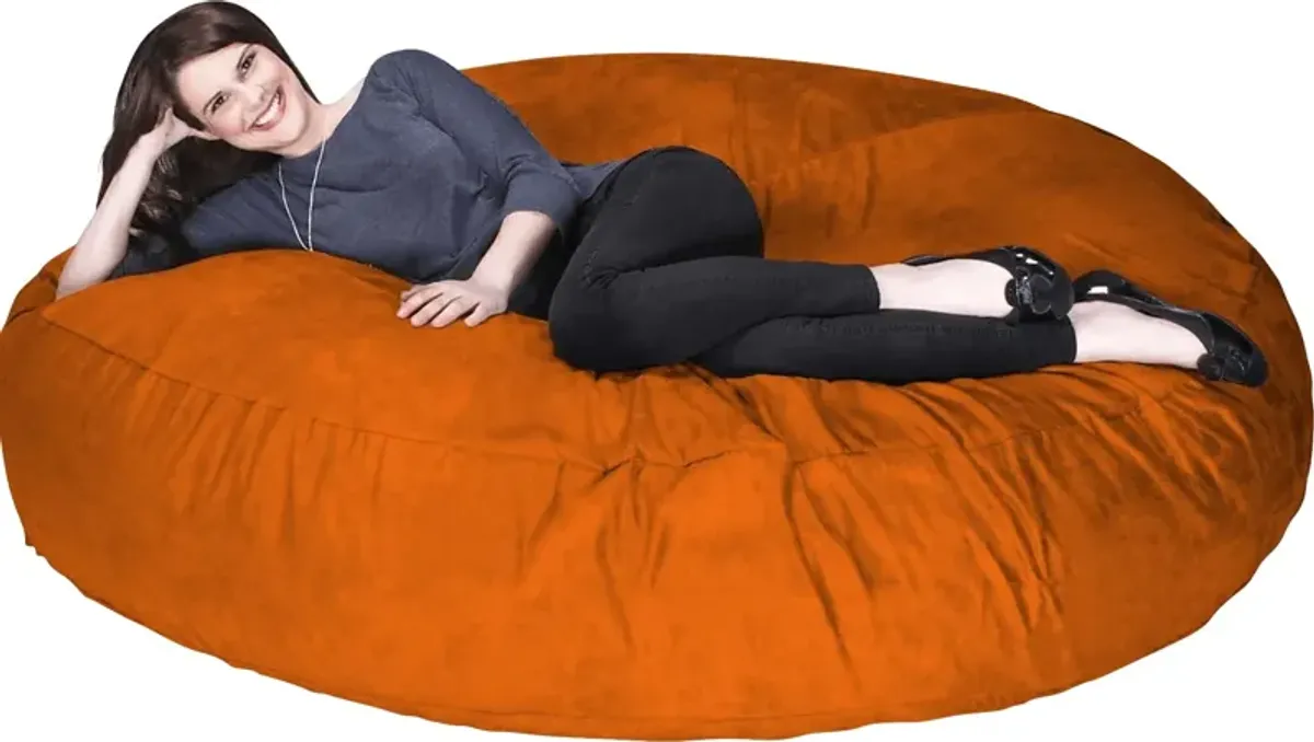 Lazy Dayz Orange Bean Bag Chair