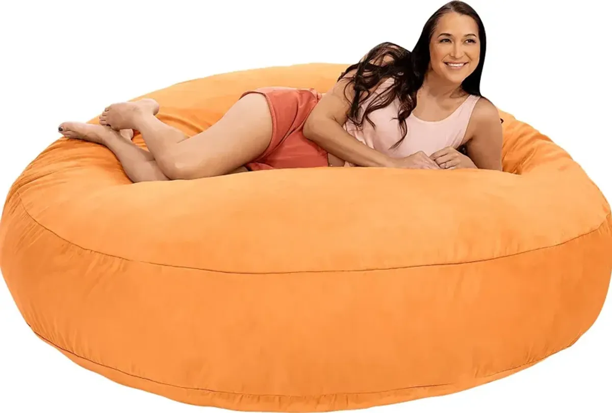 Lazy Dayz Orange Bean Bag Chair