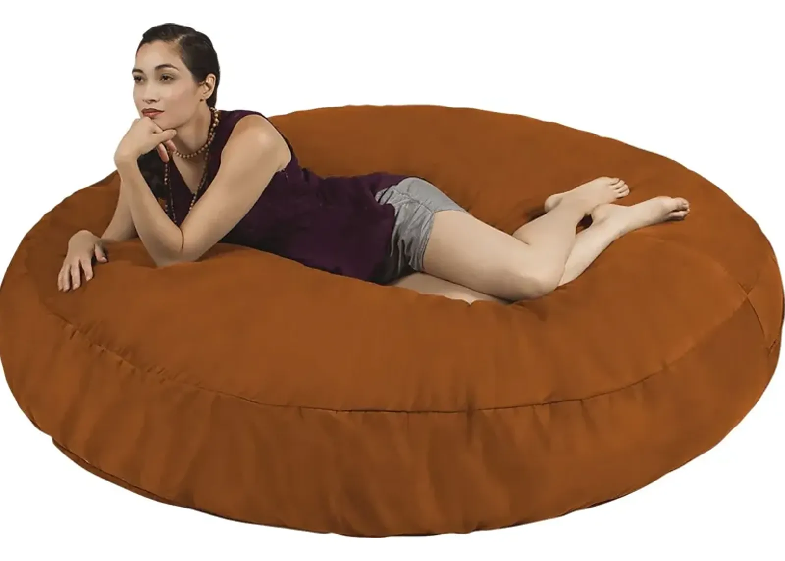 Lazy Dayz Orange Bean Bag Chair