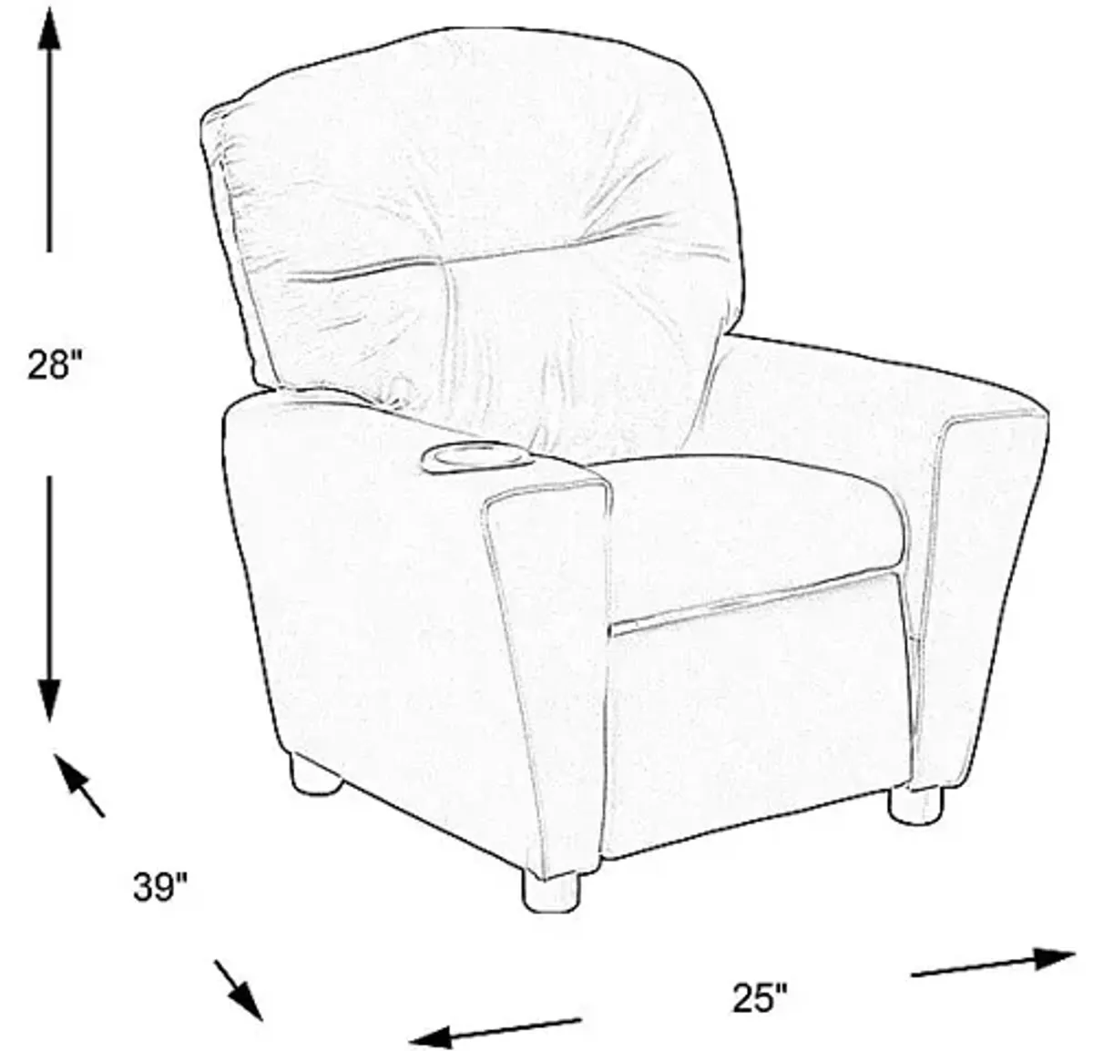 Kids Chappie Fuchsia Recliner