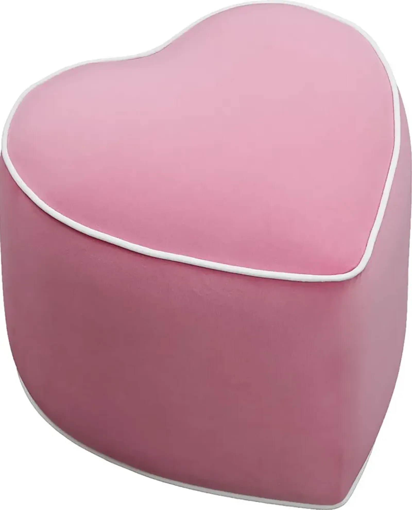 Kids Heartthrob Bright Pink Heart Ottoman