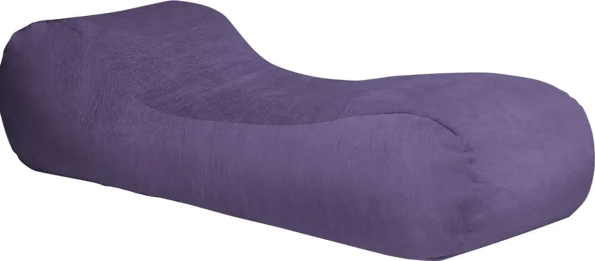 Kids Comfy Lush Purple Bean Bag Chair