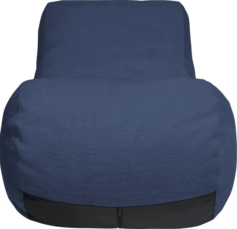 Kids Comfy Lush Navy Bean Bag Chair