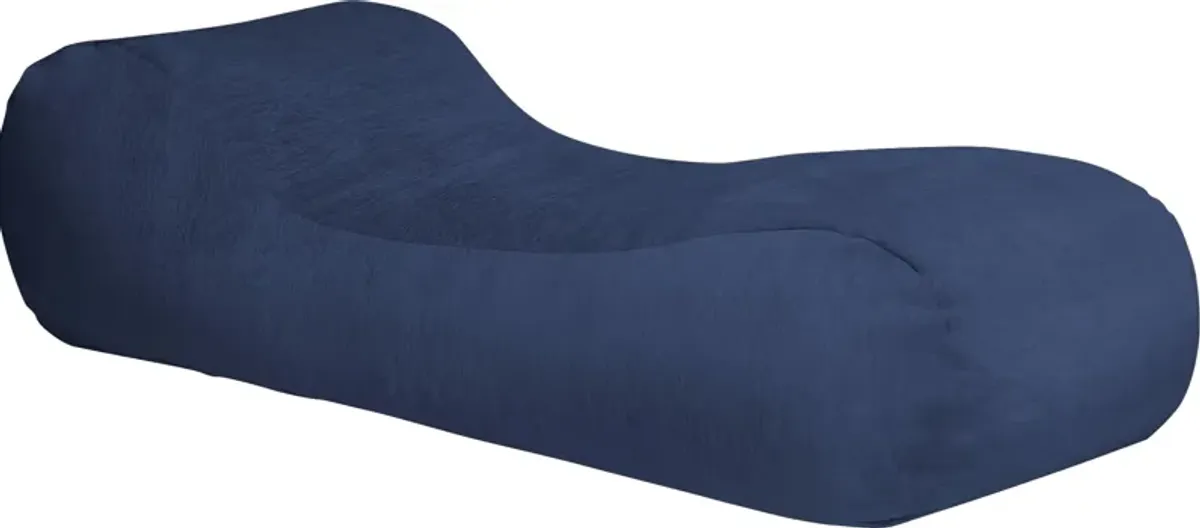 Kids Comfy Lush Navy Bean Bag Chair