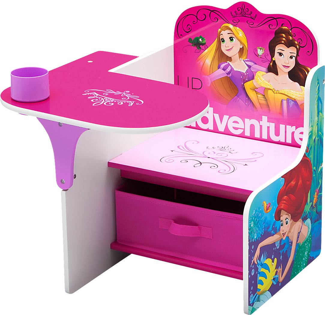 Kids Disney Princess Pink Chair Desk