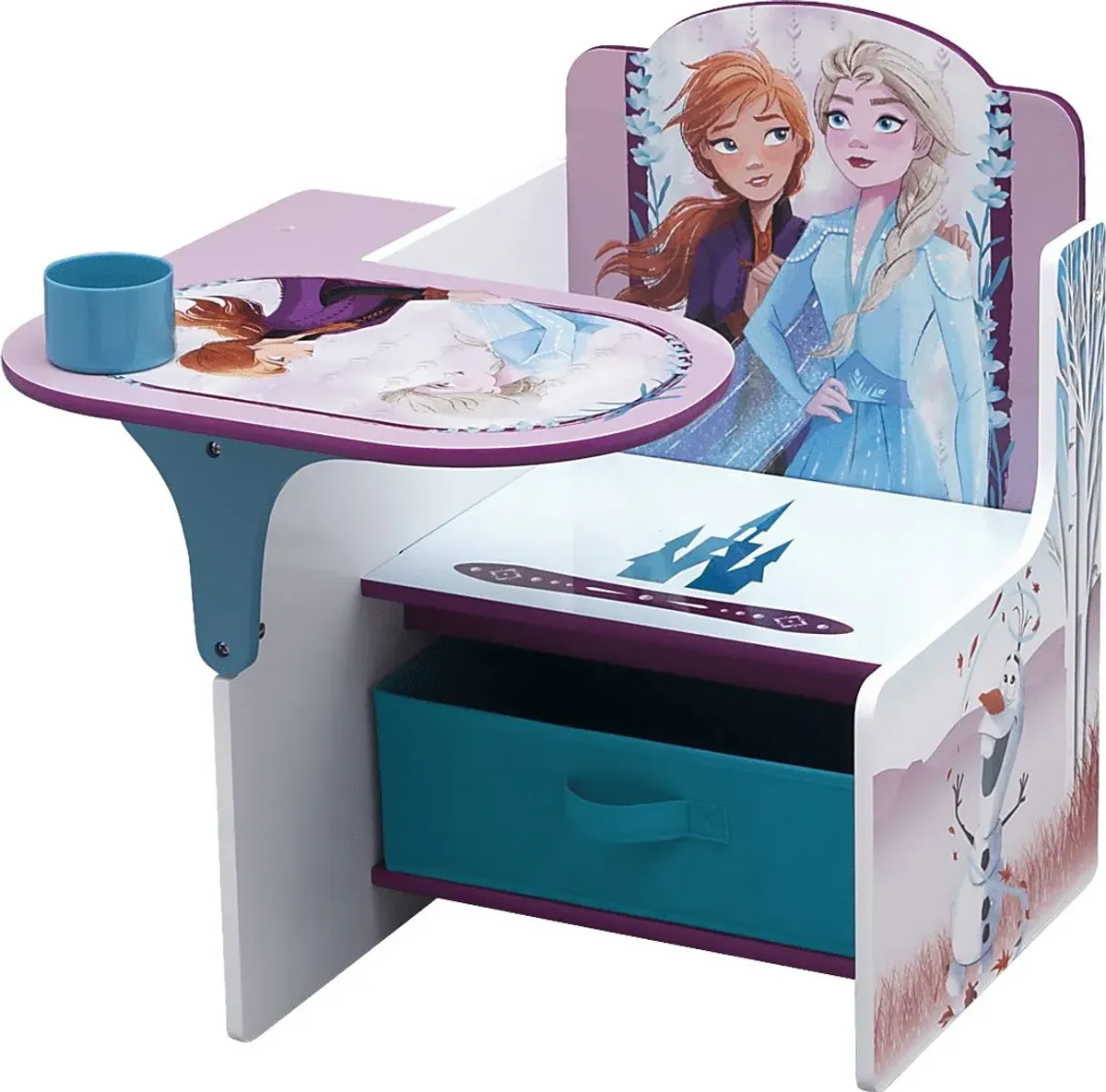 Kids Disney Frozen II Lilac Chair Desk