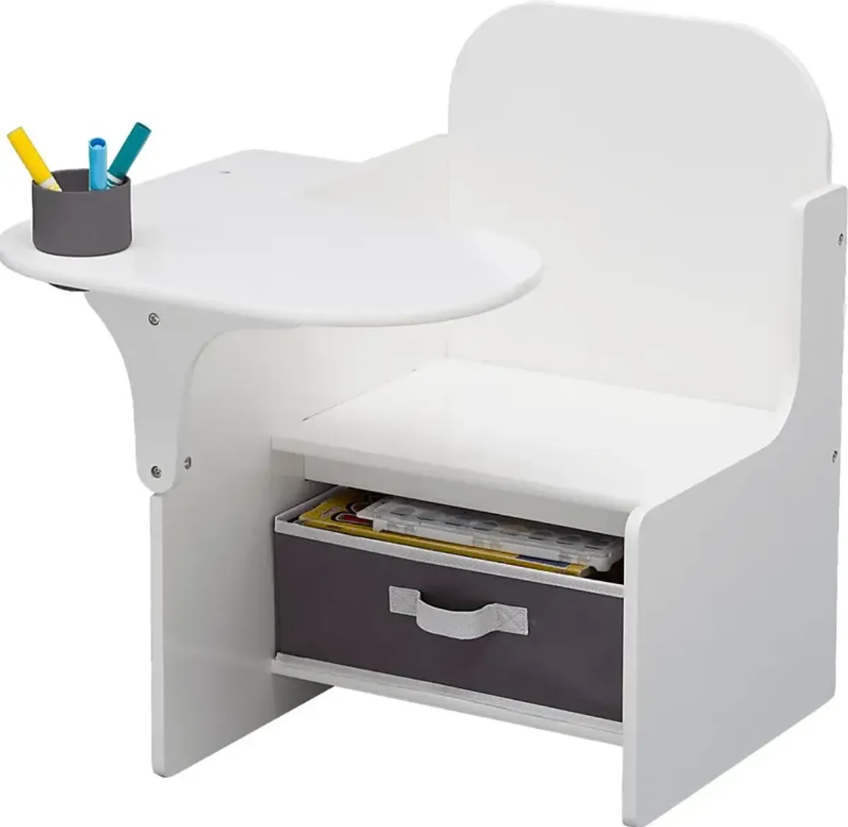 Kids Bentlee White Chair Desk