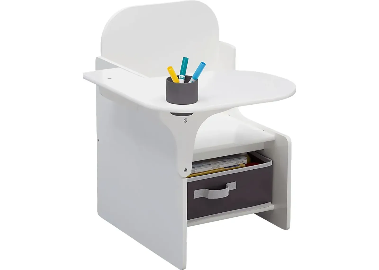 Kids Bentlee White Chair Desk