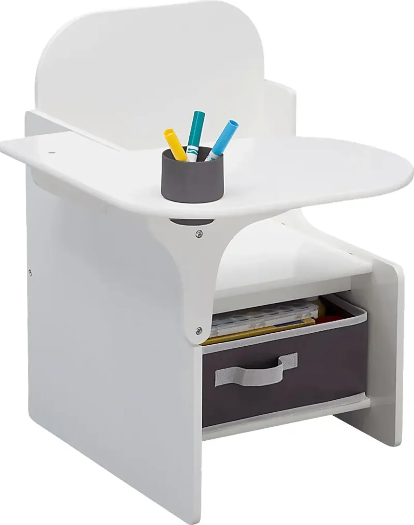 Kids Bentlee White Chair Desk