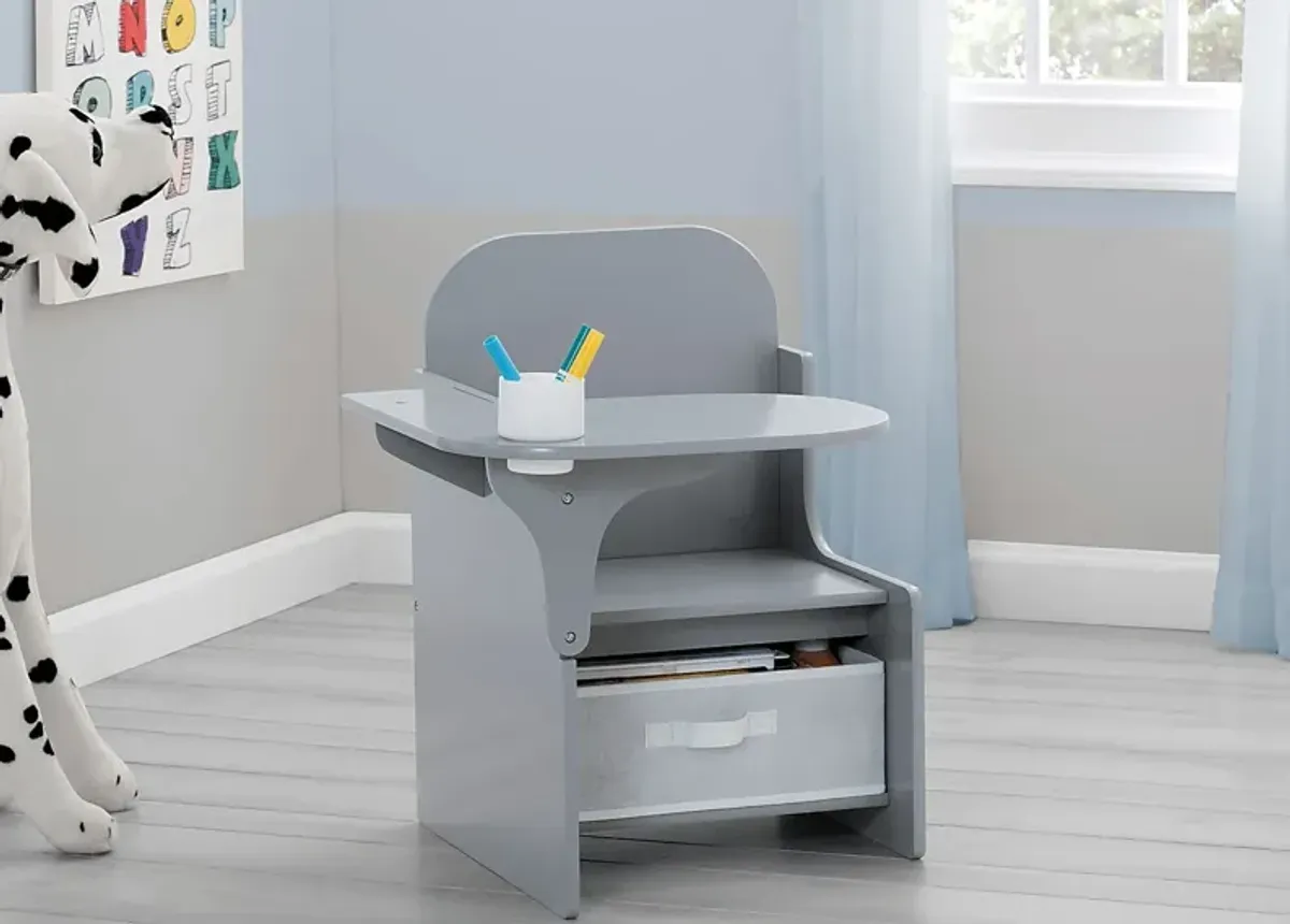 Kids Bentlee Gray Chair Desk