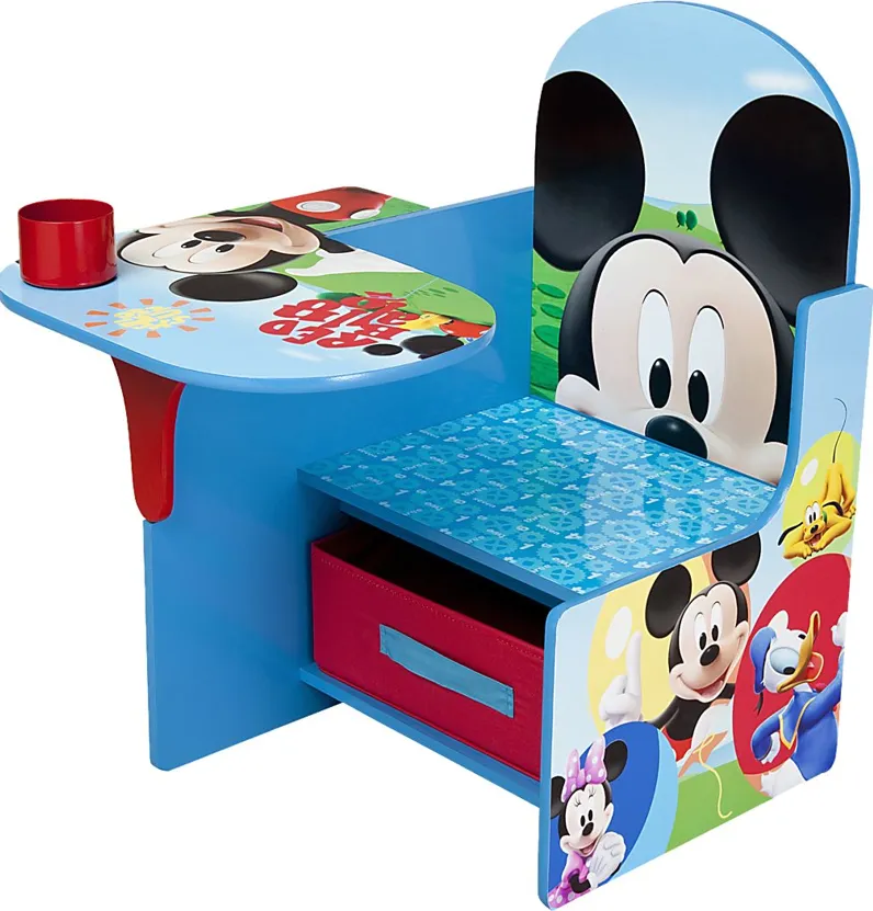 Kids Disney Mickey Mouse Blue Chair Desk