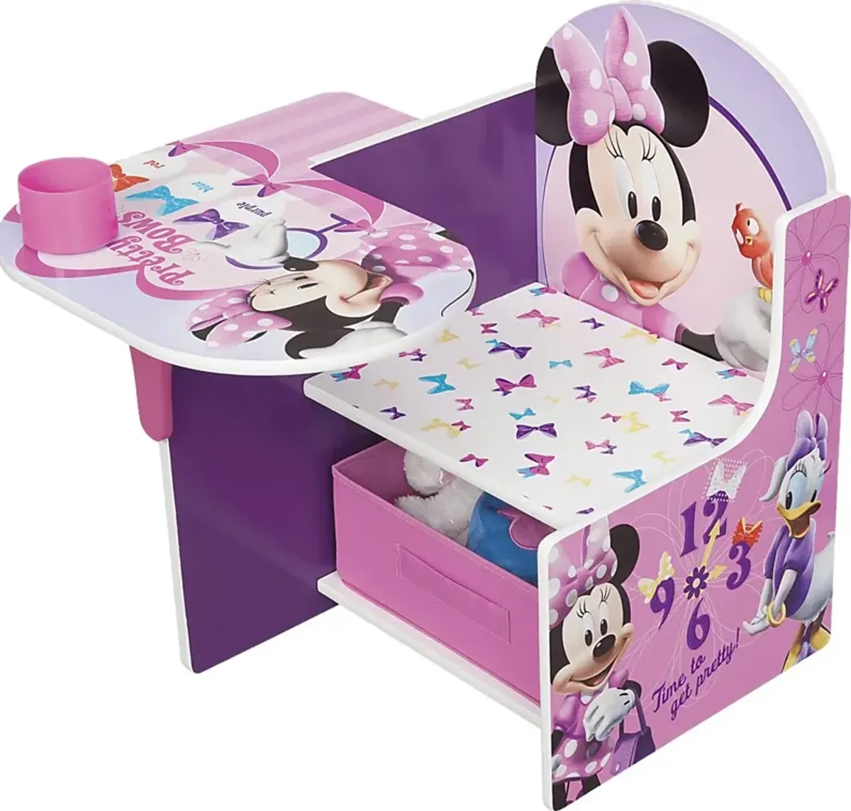 Kids Disney Minnie Mouse Pink Chair Desk