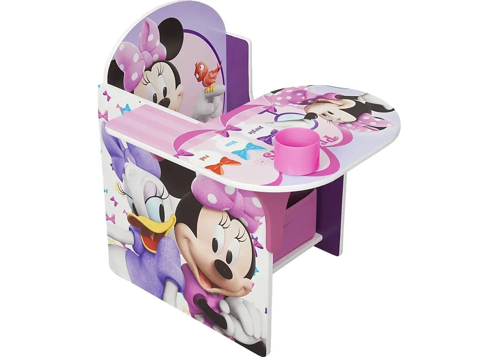 Kids Disney Minnie Mouse Pink Chair Desk