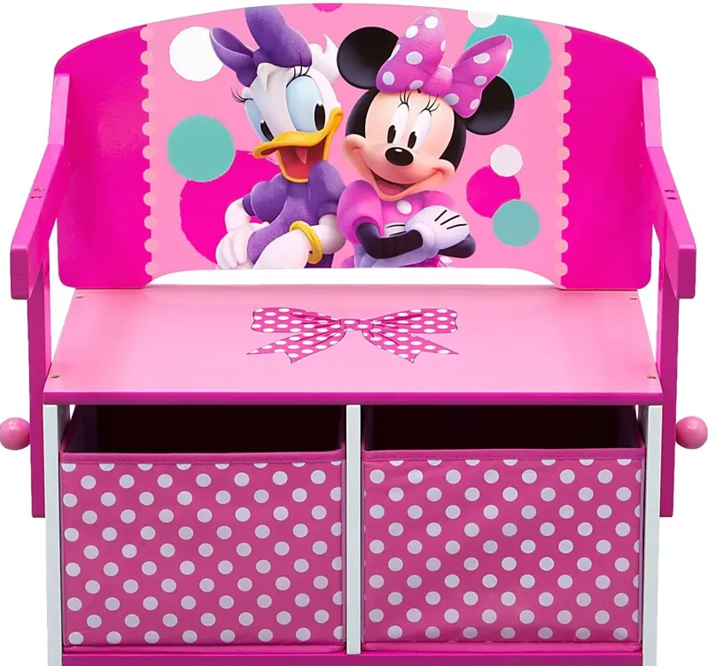 Kids Disney Minnie Mouse Pink Convertible Bench