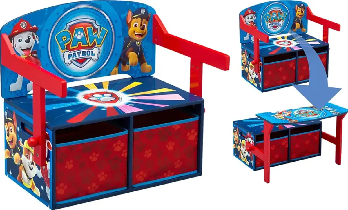 Kids Paw Patrol Blue Convertible Bench