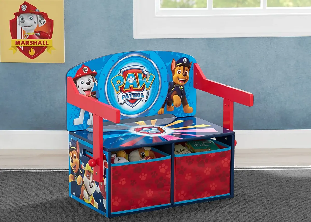 Kids Paw Patrol Blue Convertible Bench