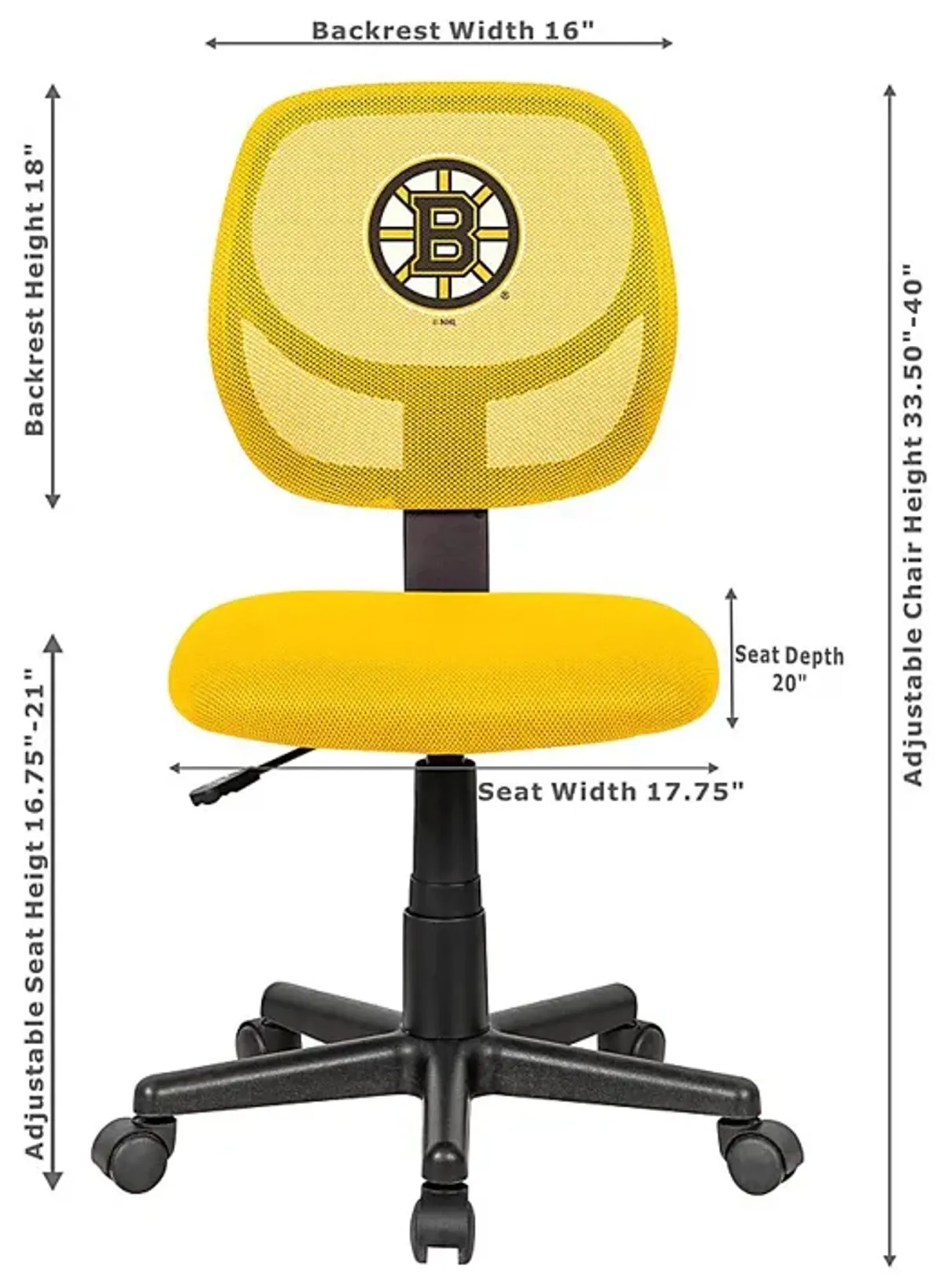 Boston Bruins Yellow Desk Chair