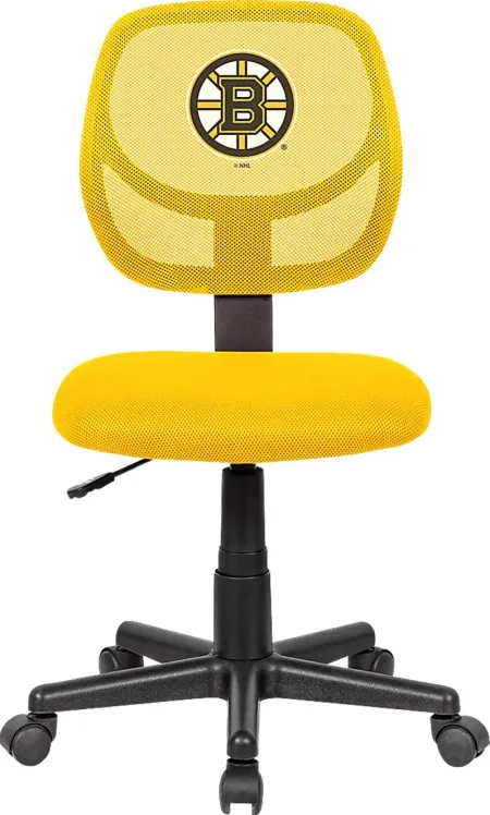 Ball Hacker NHL Boston Bruins Yellow Desk Chair
