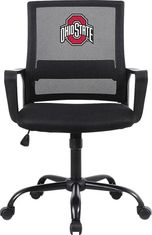 Tough Match NCAA Ohio State Black Desk Chair