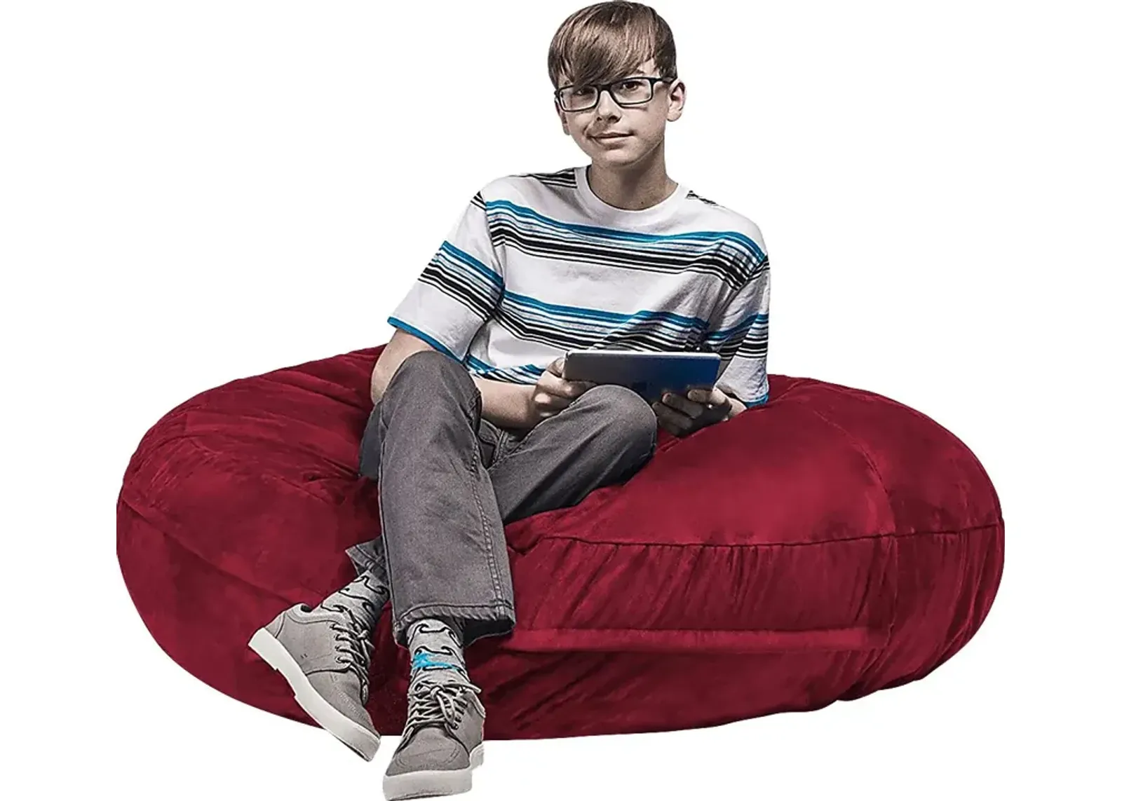 Kids Calix Red Bean Bag Chair