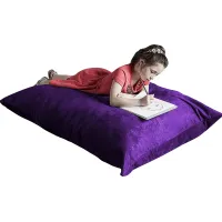 Kids Kiri Purple Small Bean Bag Chair and Floor Pillow