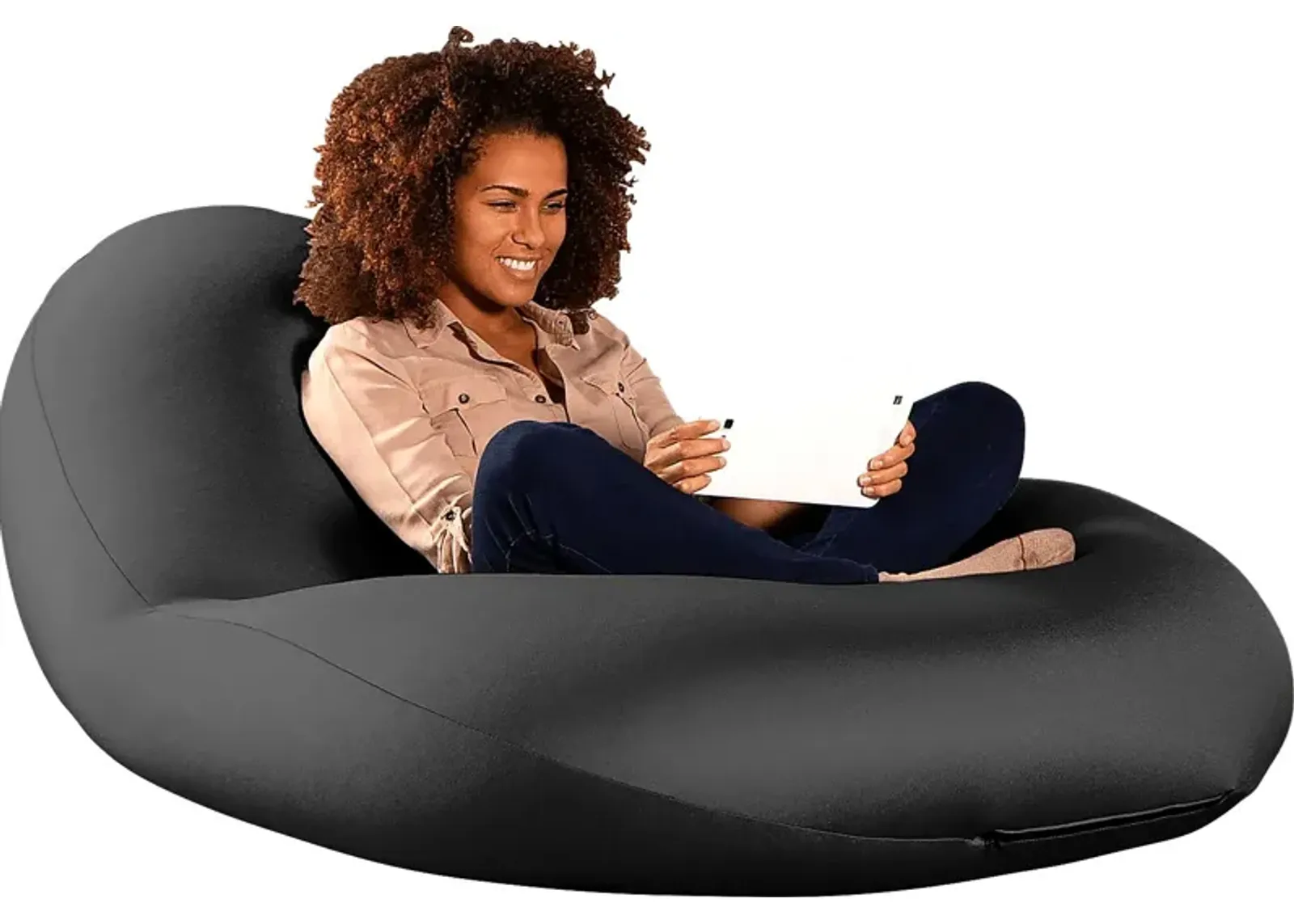 Kids Cloud Nest Large Black Bean Bag Chair