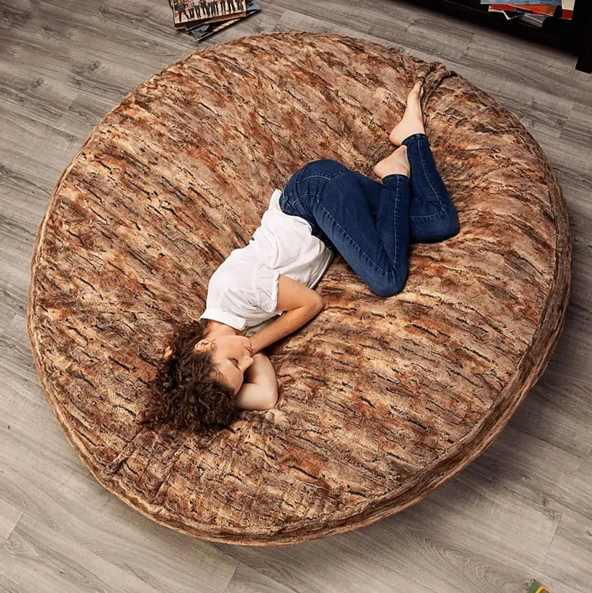 Kids Winter Dream Ginger Large Faux Fur Bean Bag