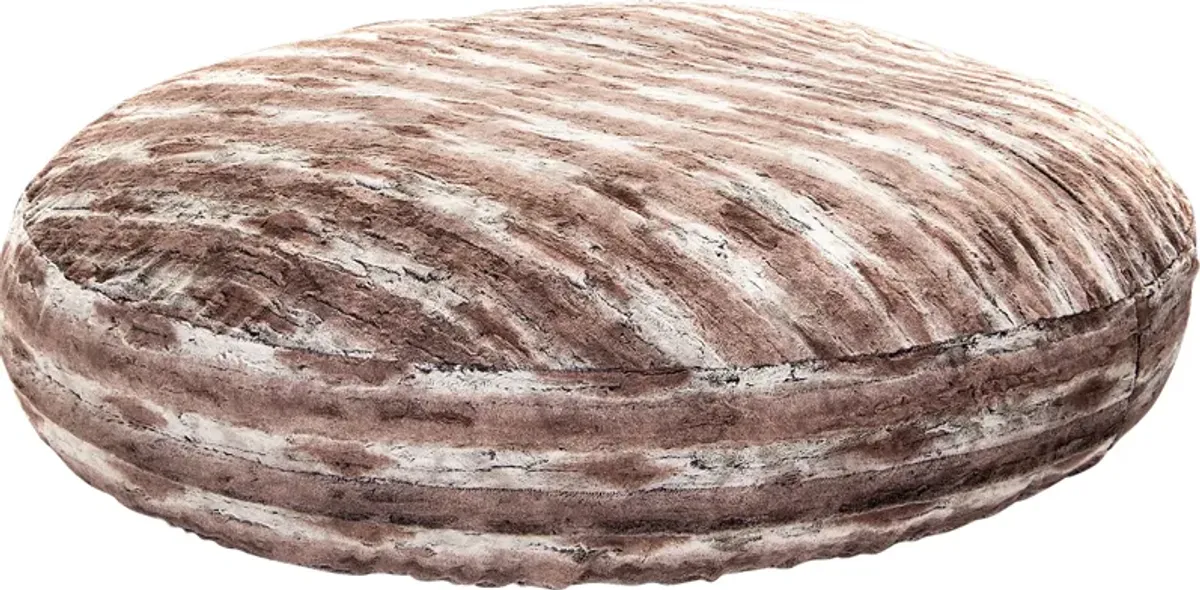 Kids Winter Dream Brown Large Faux Fur Bean Bag