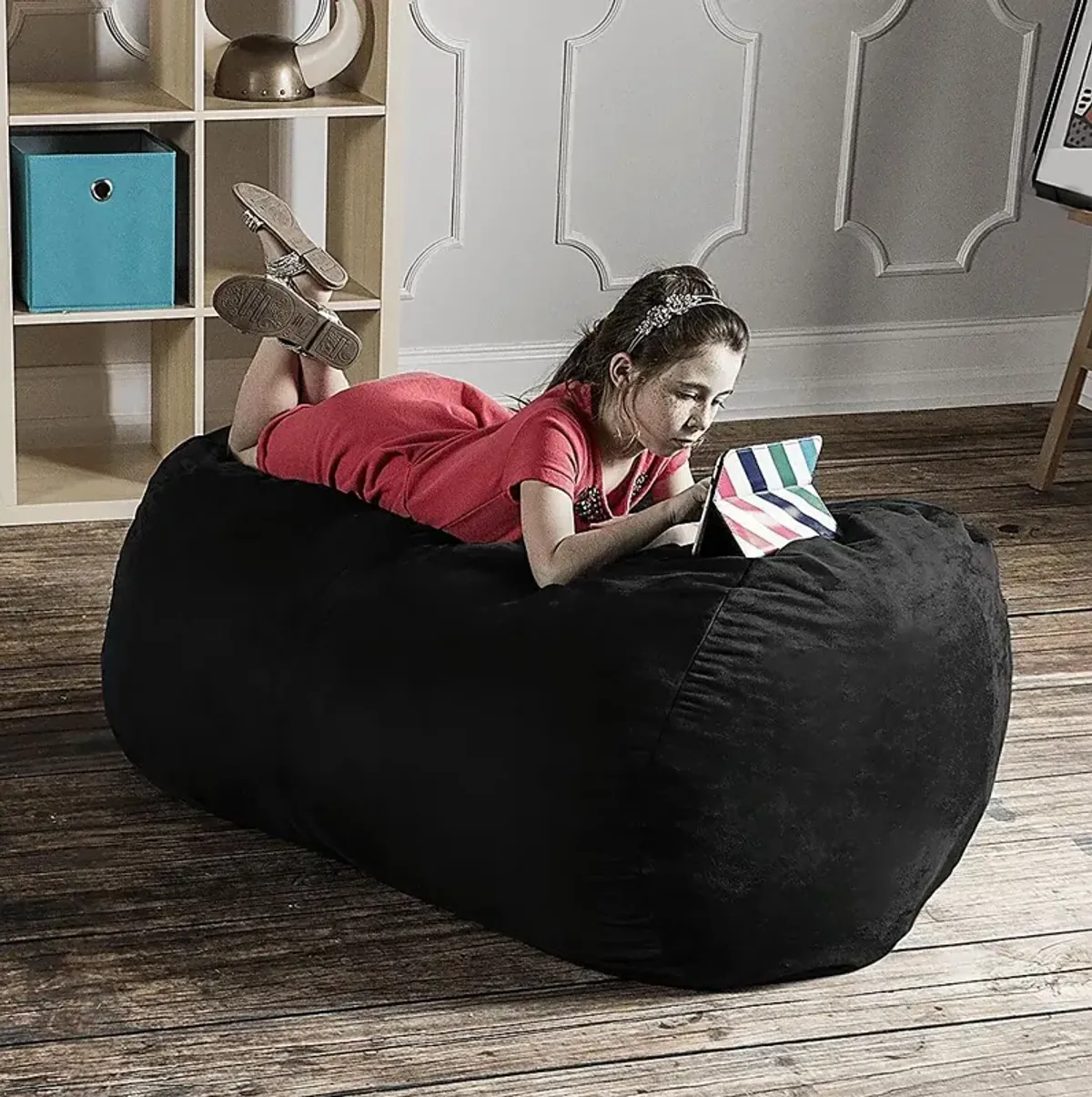 Kids Bexley Black Bean Bag Chair