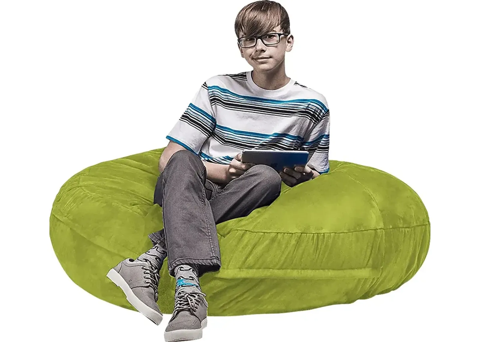 Kids Calix Green Bean Bag Chair