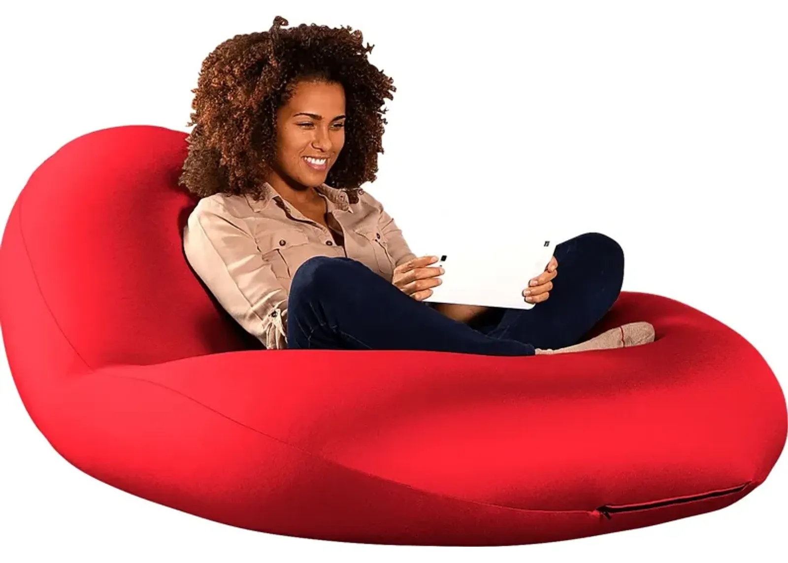 Kids Cloud Nest Large Red Bean Bag Chair